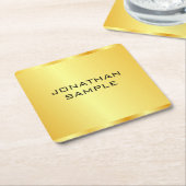 Imitate Gold Moderne elegante Berufliche Vorlage Rechteckiger Pappuntersetzer (angewinkelt)