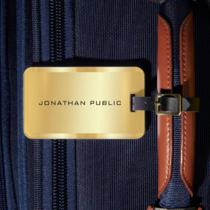 Imitate Gold Moderne elegante Glam Trendy Template Gepäckanhänger