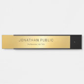 Imitate Gold Moderne elegante Minimalistische Vorl Türschild (Vorderseite )