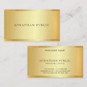 Imitate Gold Moderne Elegante Minimalistische Vorl Visitenkarte (Vorne/Hinten)