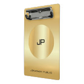 Imitate Gold Moderne elegante Mit Monogramm Vorlag Mini Klemmbrett (Gewinkelt2)