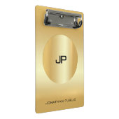 Imitate Gold Moderne elegante Mit Monogramm Vorlag Mini Klemmbrett (Schrägansicht)