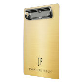 Imitate Gold Moderne elegante Mit Monogramm Vorlag Mini Klemmbrett (Gewinkelt2)