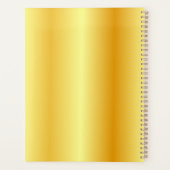 Imitate Gold Moderne elegante Monogram Trendy Temp Planer (Rückseite)