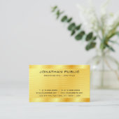 Imitate Gold Moderne Elegante Premium Silk Finish Visitenkarte (Stehend Vorderseite)