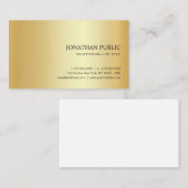 Imitate Gold Moderne elegante trendige Vorlage Visitenkarte (Vorne/Hinten)