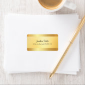 Imitate Gold Moderne handgeschriebene Skriptvorlag Adressaufkleber (Insitu)