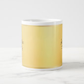 Imitate Gold Moderne handgeschriebene Skriptvorlag Jumbo-Tasse (Vorderseite)