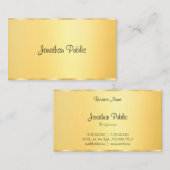 Imitate Gold Moderne, kalligraphische Designvorlag Visitenkarte (Vorne/Hinten)