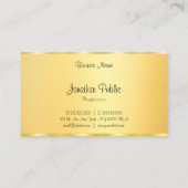 Imitate Gold Moderne, kalligraphische Designvorlag Visitenkarte (Rückseite)