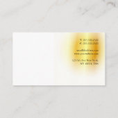Imitate Gold Moderne Minimalistische Elegante Vorl Visitenkarte (Rückseite)