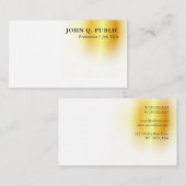 Imitate Gold Moderne Minimalistische Elegante Vorl Visitenkarte (Vorne/Hinten)