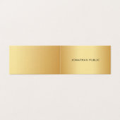 Imitate Gold Moderne Minimalistische Elegante Vorl Visitenkarten (Außenseite Aufgefaltet)