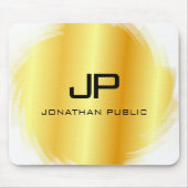 Imitate Gold Moderne Mit Monogramm Elegante Vorlag Mousepad (Vorne)