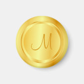 Imitate Gold Moderne Monogramm Elegante Vorlage Magnet (Vorne)