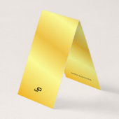 Imitate Gold Moderne Monogramm Elegante Vorlage Visitenkarten (Rückseite)