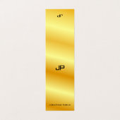 Imitate Gold Moderne Monogramm Elegante Vorlage Visitenkarten (Außenseite Aufgefaltet)