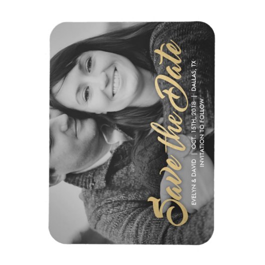 Imitate Gold Moderne speichern Datums-Magnete Magnet (Vertikal)