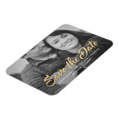 Imitate Gold Moderne speichern Datums-Magnete Magnet (Linke Seite)