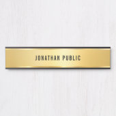 Imitate Gold Modernes Design Glamour Template Long Türschild (Vorderseite )