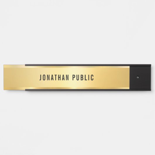 Imitate Gold Modernes Design Glamour Template Long Türschild (Vorderseite )