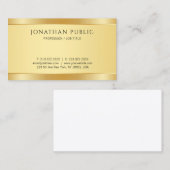 Imitate Gold Modernes einfaches Design Elegante Vo Visitenkarte (Vorne/Hinten)