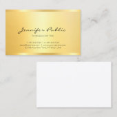 Imitate Gold Modernes Minimalistisches Elegantes B Visitenkarte (Vorne/Hinten)