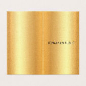 Imitate Gold Modernes Minimalistisches Elegantes B Visitenkarten (Außenseite Aufgefaltet)
