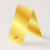Imitate Gold Modernes Monogramm Elegantes Template Visitenkarten (Rückseite)