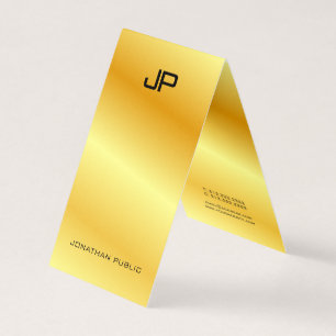 Imitate Gold Modernes Monogramm Elegantes Template Visitenkarten