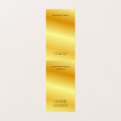 Imitate Gold Modernes Monogramm Elegantes Template Visitenkarten (Innenseite Aufgefaltet)