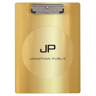 Imitate Gold Monogram Elegant Personalisiert Class Klemmbrett