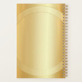 Imitate Gold Monogram Glamour Personalisierte Vorl Planer (Rückseite)