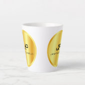 Imitate Gold Monogram Personalisiert Trendy Templa Milchtasse (Vorderseite)