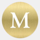 Imitate Gold Monogram Sticker (Vorderseite)