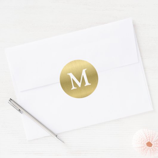 Imitate Gold Monogram Sticker (Umschlag)
