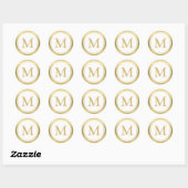 Imitate Gold Monogram Sticker (Blatt)