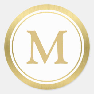 Imitate Gold Monogram Sticker