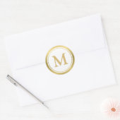 Imitate Gold Monogram Sticker (Umschlag)
