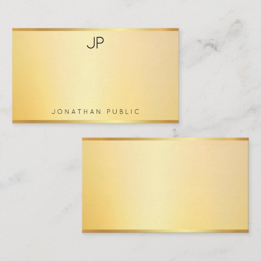 Imitate Gold Monogram Vorlage Moderne Minimalistis (Vorne/Hinten)