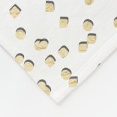 Imitate Gold Mr. und Mrs. Monogram Wedding Fleecedecke (Ecke)