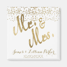 Imitate Gold Mr. und Mrs. Monogram Wedding Magnet