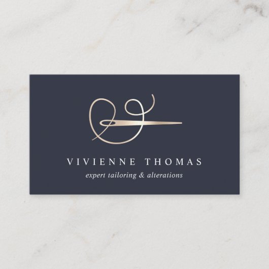 Imitate Gold-Nadel | Seamstress oder Schneider Visitenkarte (Vorderseite)