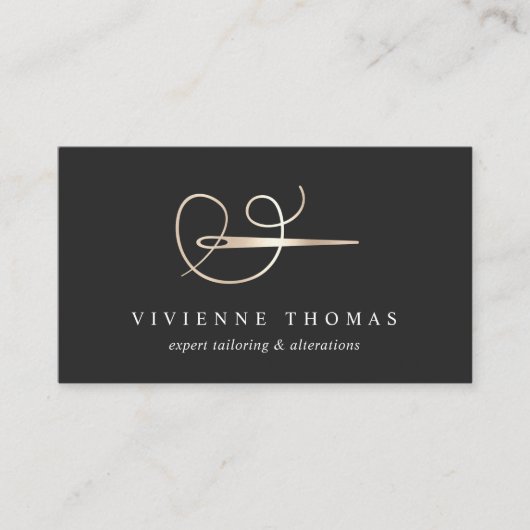 Imitate Gold-Nadel | Seamstress oder Schneider Visitenkarte (Vorderseite)