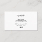 Imitate Gold Nähmaschine Seamress Calling Card Telefonnummerkarte (Rückseite)