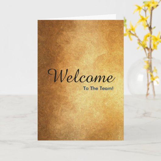 Imitate Gold Neue Mitarbeiterwillkommen-Karte Karte (Gelbe Blume)
