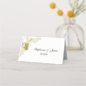 Imitate Gold New Year's Champagne Escort Platzkart Platzkarte (Vorderseite)