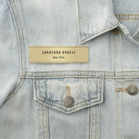 Imitate Gold Nostalgie Look Old Style Text Templat Namensschild (Beispiel)