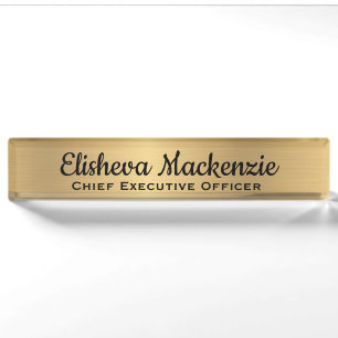 Imitate Gold Office Schreibtisch Signaturen Namens Namensplakette