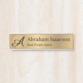 Imitate Gold Office Türschild Plate Real Anwesen (Vorderseite )